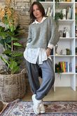Hygge Boucle Slouch Knit Soft Sage